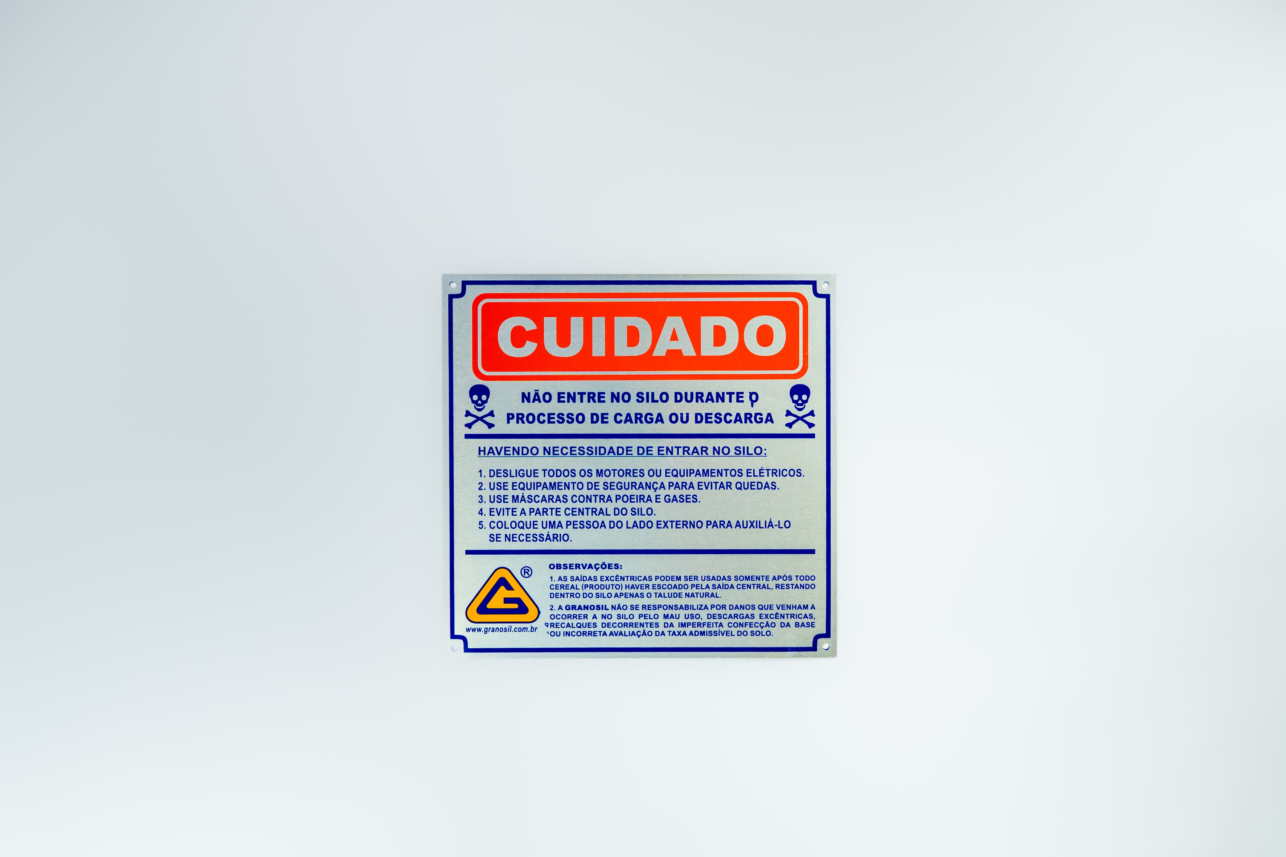 Placas de sinalização